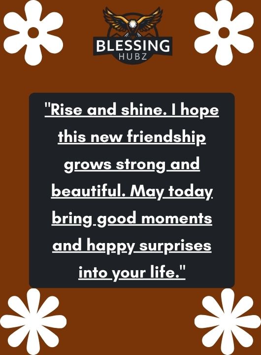 Good Morning Message for a New Friend