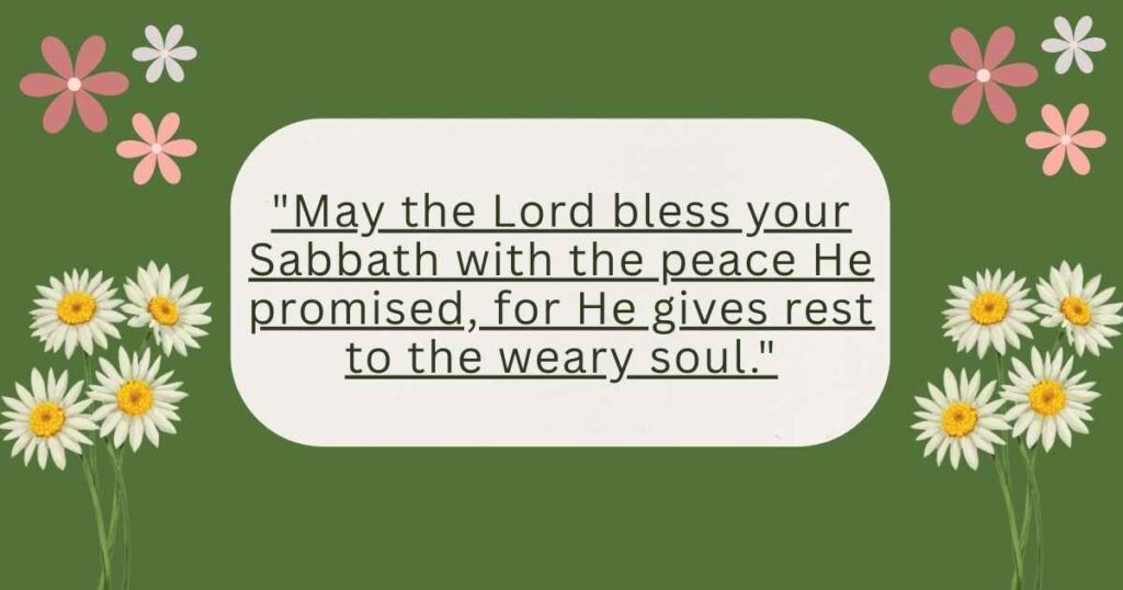 Sabbath Blessings Bible Verses