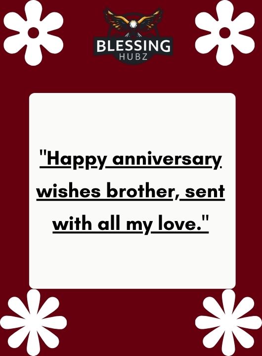 Wedding Anniversary Wishes for a Brother