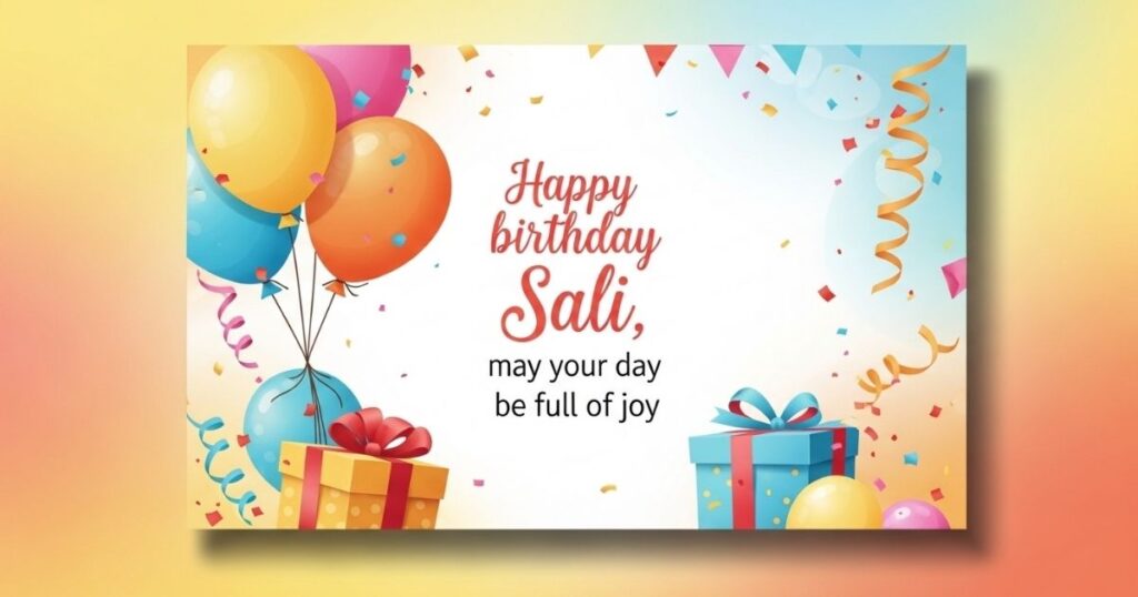 Wishes for Sali’s Birthday