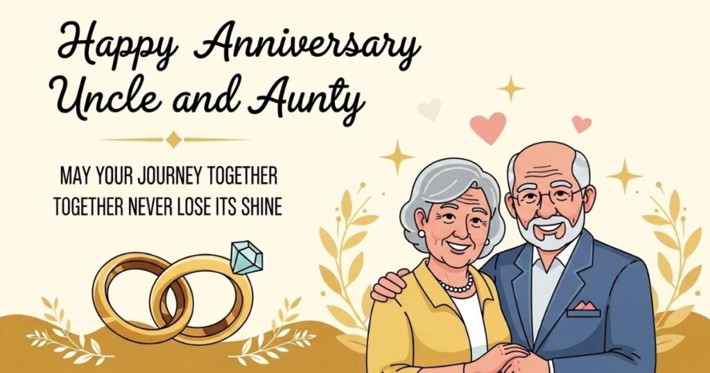 Anniversary Wish for Uncle and Aunty in English