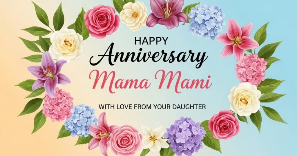 Anniversary Wishes for Mama Mami from Daughter