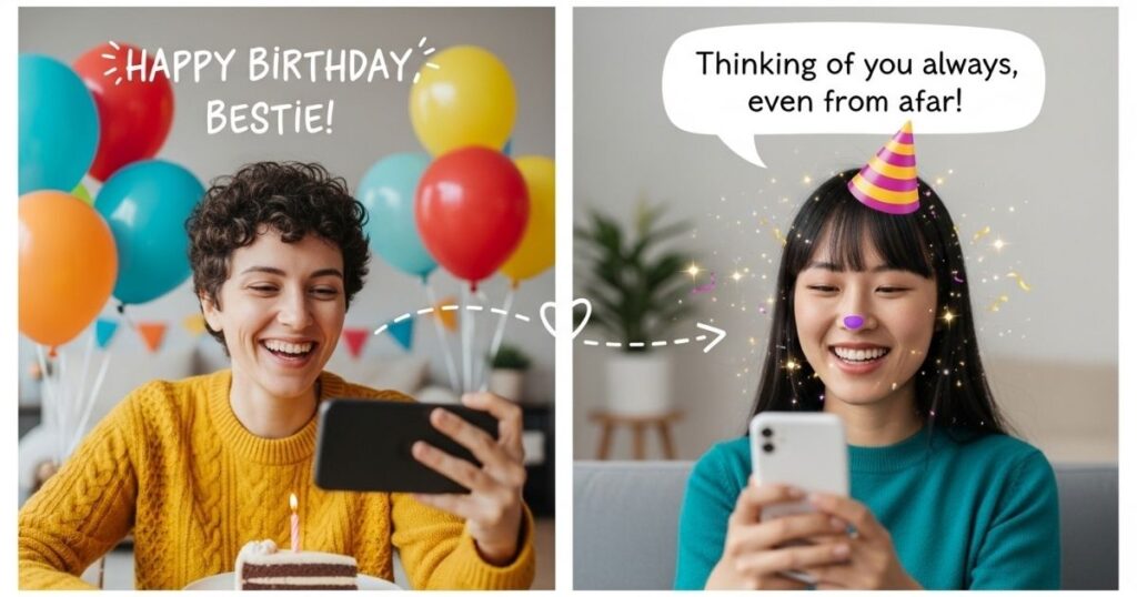 Birthday Messages To Make Your Long-Distance Bestie Smile