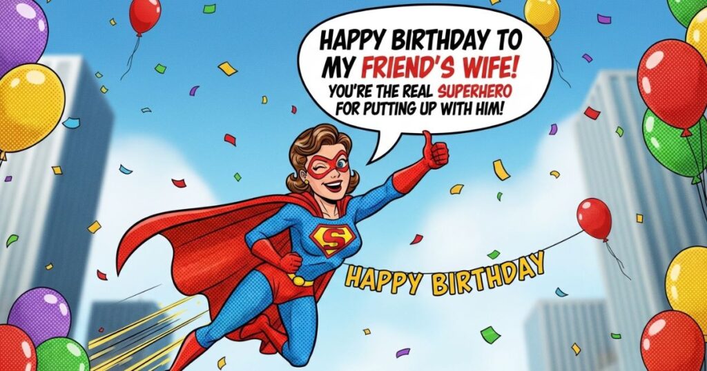 Funny Birthday Wishes to My Friend Wife