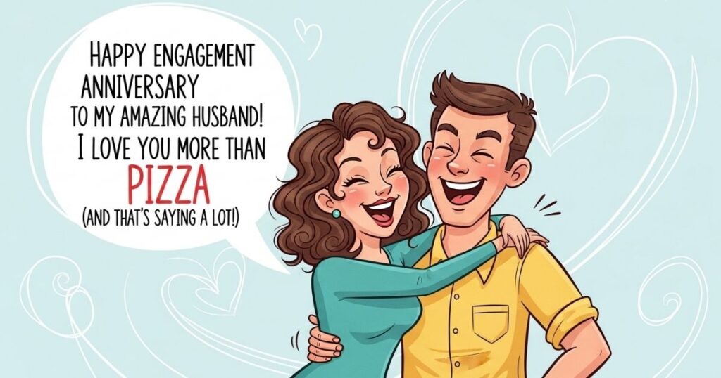 Funny Engagement Anniversary Wishes To Husband