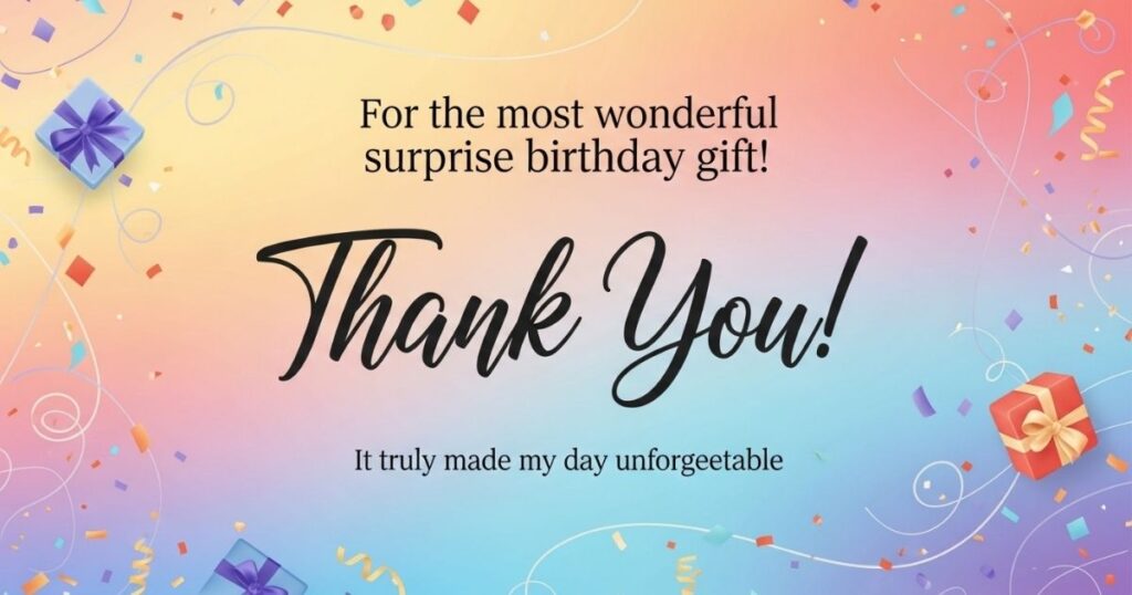 Messages for a Surprise Birthday