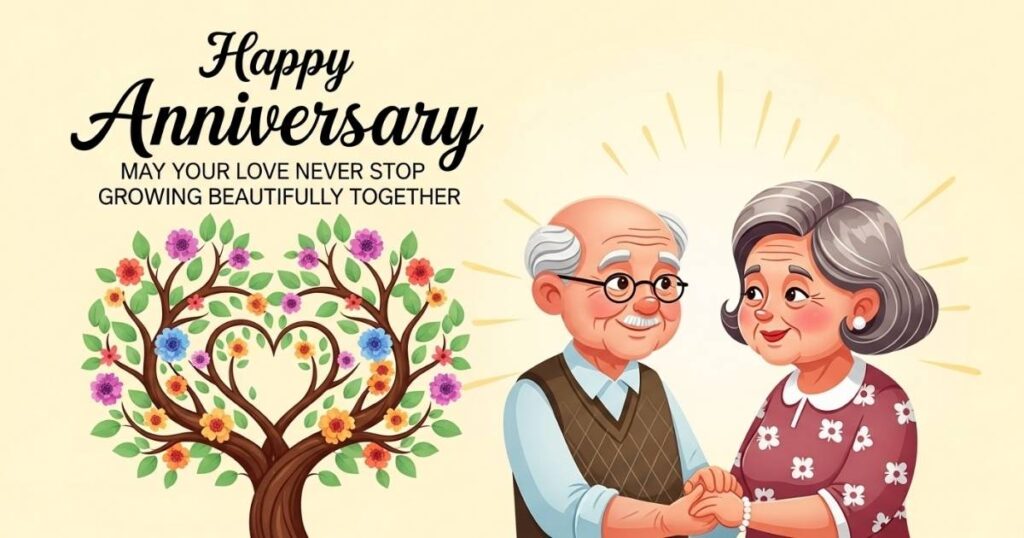 Sweet Anniversary Wishes for Aunty and Uncle