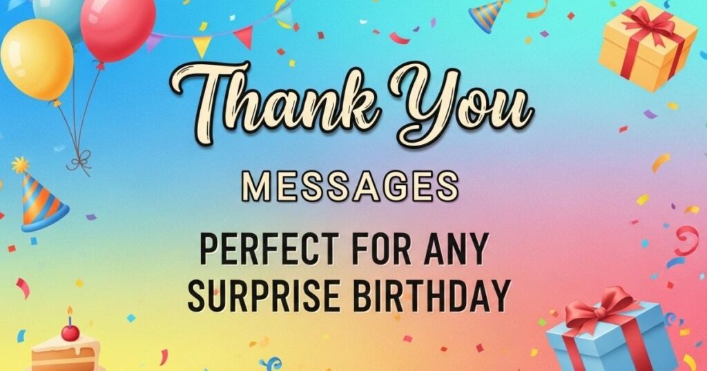 Thank You Messages Perfect for Any Surprise Birthday