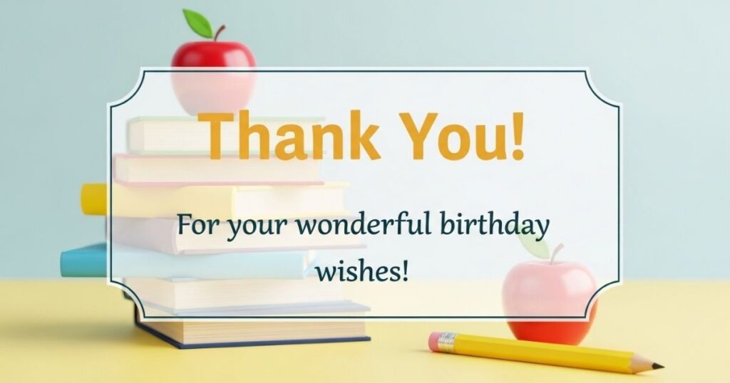 Thank You Messages for a Teacher's Birthday Wishes