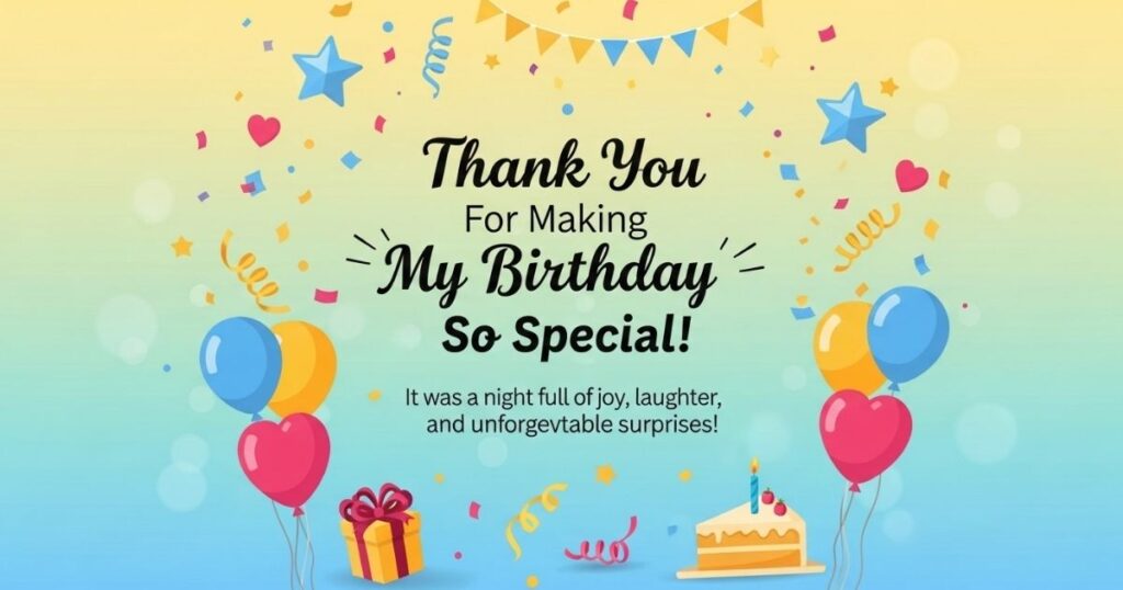 Thank You Quotes for a Surprise Birthday Party