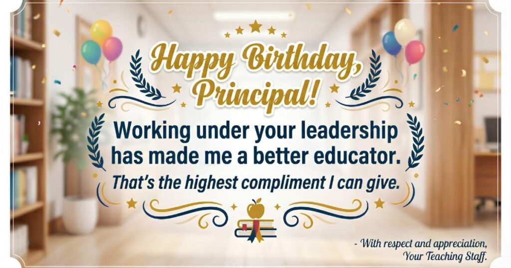Birthday Quotes for Principal from Teacher