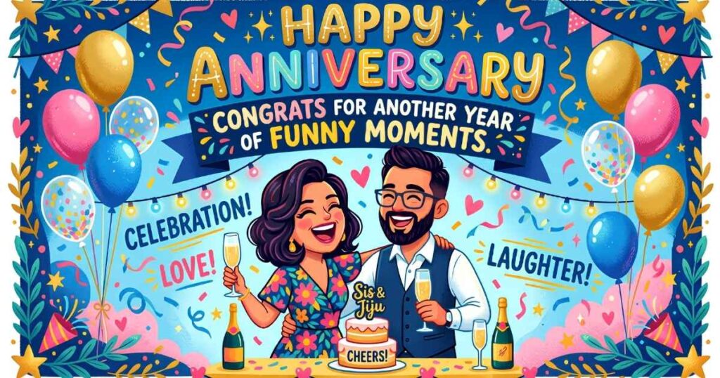 Funny Happy Anniversary Wishes for Sister and Jiju