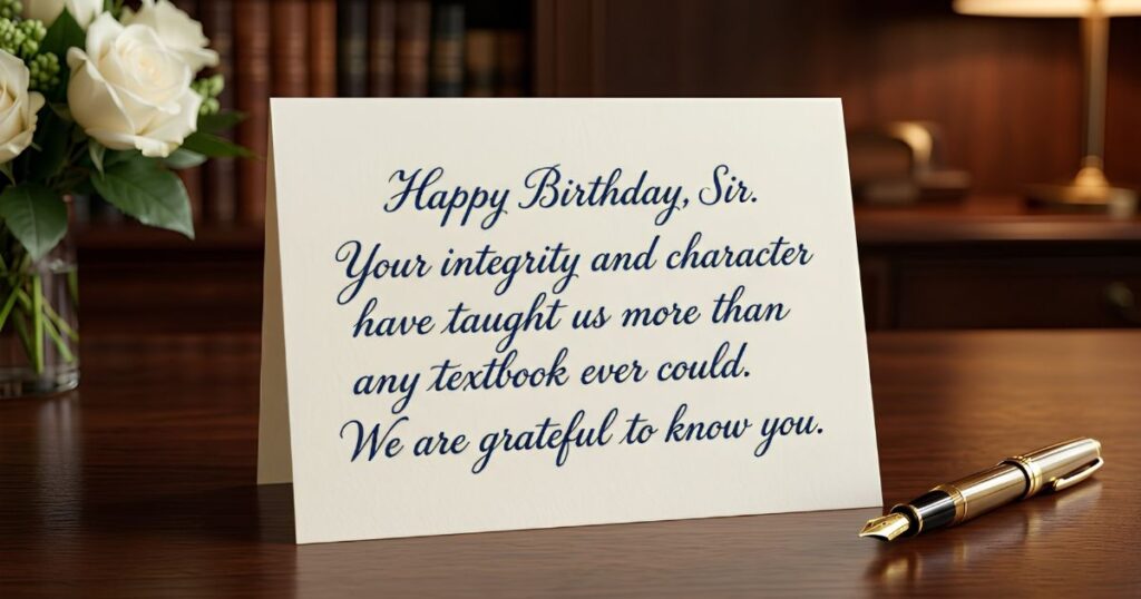 Respectful Wishes for Sir
