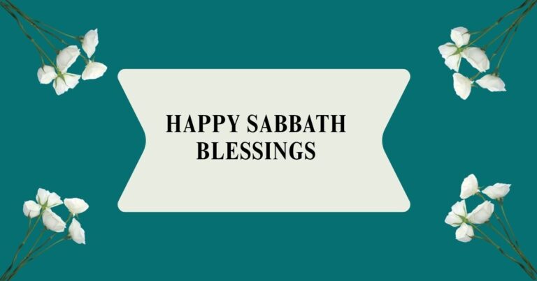 Happy Sabbath blessings