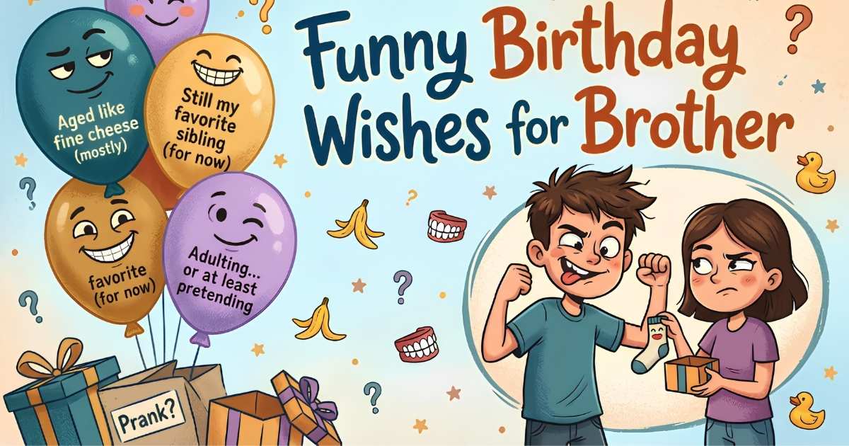 Funny Birthday Wishes for Brother
